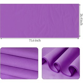 Fsfsdg Yoga Towel, Non Slip Microfiber Yoga Mat Towel for Pilates Fitness Essentials Men and Women(Purple)