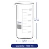 Labasics Glass Tall Beaker, Borosilicate Glass Graduated Tall Form Griffin