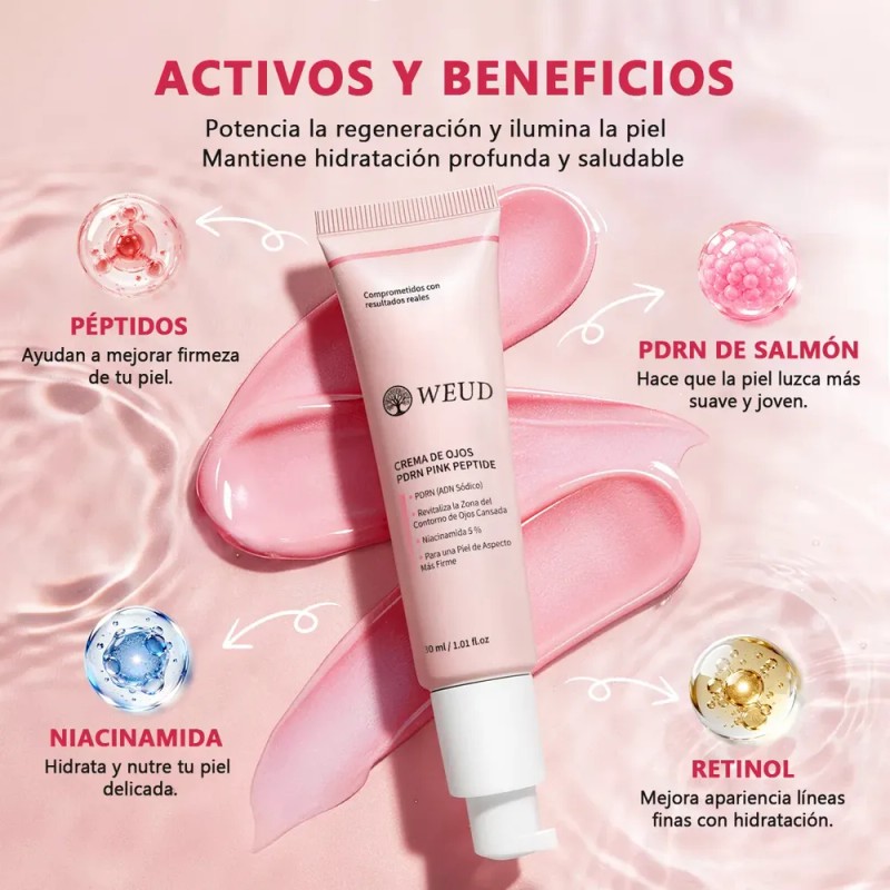 Rutina Facial Antiedad Weud Pdrn Salmón Rosa Péptidos 3pzs