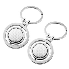 Totority 2PCS Simulation Rotary Balls Key Chains Adorable Sports Player Accessories Durable Pendants for Sports Fans Themed Parties Unique Decorative Key Rings