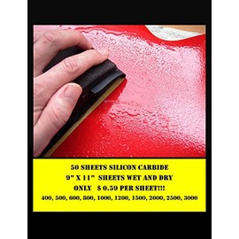 Fuji Star 250 Sheet Wet & Dry Silicone Carbide Sand Paper 5 Pack Combo! (9 x 11 INCHES) Pick 5 Grits 400, 500, 600, 800, 1000, 1200, 1500, 2000, 2500, 3000