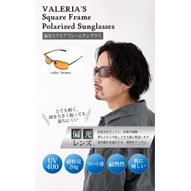 Valeria High-End Polarized Sunglasses, Spring Hinge, Metal Frame, Black