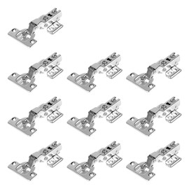 LALAGO Set of 10 Hinges Corner Stop with Soft Close, Cabinet Hinge with 110° Opening Angle, Gas Lift Door Hinges, Automatic Hinge for Kitchen Cabinet, Wardrobe, Cupboard Doors