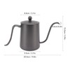 Spout Coffee Pot Professional 600ml Capacity Stainless Steel Gooseneck Coffee