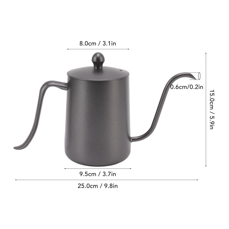 Spout Coffee Pot Professional 600ml Capacity Stainless Steel Gooseneck Coffee
