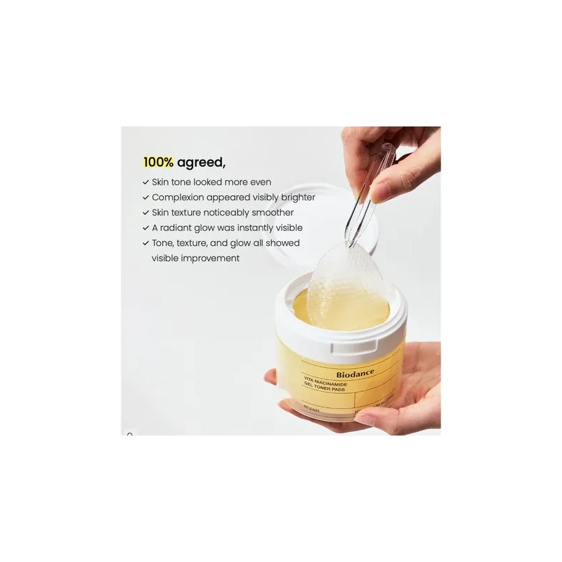 Biodance Vita Niacinamide Gel Toner Pads Almohadillas Tónica