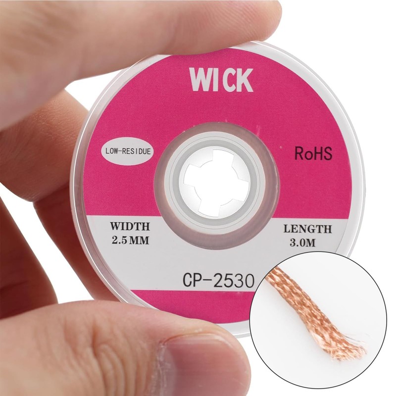 Solder Wick, Desoldering Wick with Flux No-Clean Electronic, Desoldering Braid