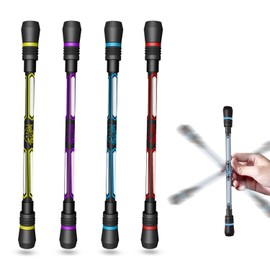 4-Piece Spinning Pen, Rotating Pen, Rolling Finger Rotation Pens, Non-Slip Glaze Pen with Refill, Writeable Rotating Pen for Student Entertainment, Office Supplies