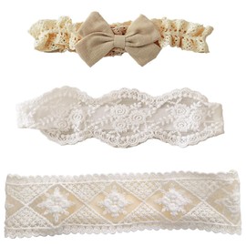 regalo Hair Band Baby Hair Accessories 3 Piece Set Baby Hair Band Set (Lace A)