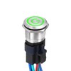 DMiotech 7/8 Inch Stainless Steel Momentary Push Button Switch Flat