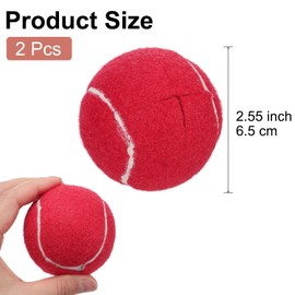 sourcing map 2 Pcs Precut Walkers Tennis Balls, Universal Precut Glide Ball Walkers Accessories Glides for Furniture Legs and Floor Protection, Red