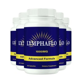 LymphaFlo 5-Pack LymphaFlo Blood Support Capsules for Healthy Blood Levels - 300 Capsules