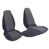 GXARTS 2Pcs 60/40 High Back Bench Seat Cover Black/Charcoal Compatible