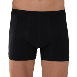 Calzoncillos tipo bóxer reutilizables para adultos protección contra fugas para incontinencia para hombres 1 paquete (negro, L)