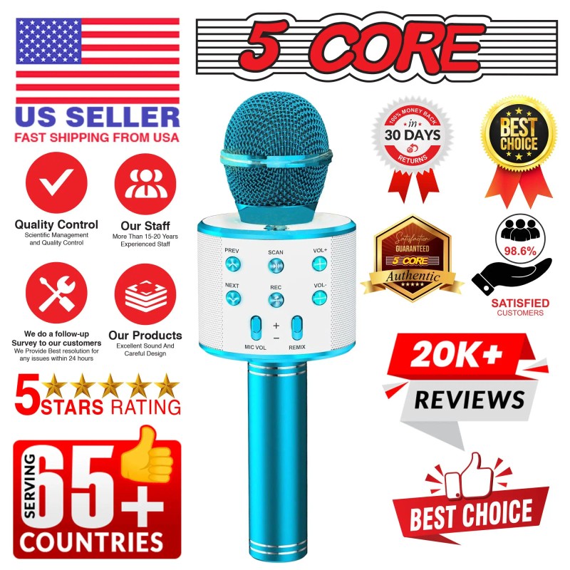 3 in 1 Portable Blue for Karaoke Player with Wireless