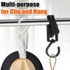 Kyuionty 12 Pcs Plastic Swivel Hanging Hooks Super Strong Rotating