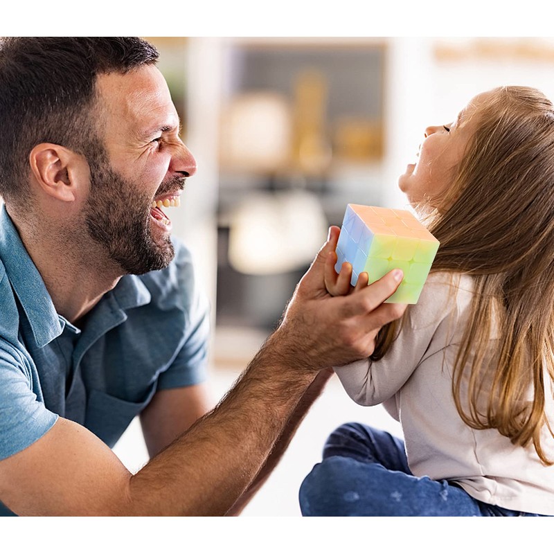 ROXENDA Magic Cube Jelly 3X3 Speed Cube Magic Cube 3X3X3