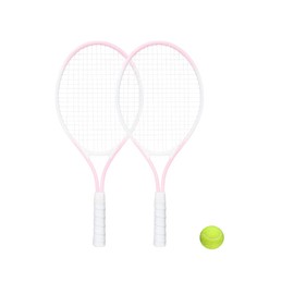 NEWSNOW Children's Tennis Racket for 2 Players, Suitable for Beginners, pre Worn 27 inch Lightweight Children's Racket, Suitable for Boys and Girls, Equipped with Tennis (Pink)