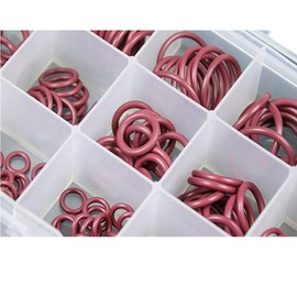 BOOMBOOST O Ring Assortment HNBR Rubber Red R134a R12 O Ring Seal Kit Automotive Air Conditioner A/C Air Conditioner System