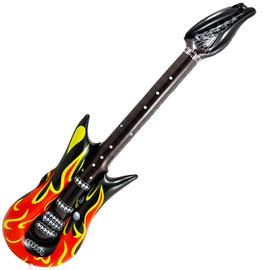 XNHIU 90CM Inflatable Rock Guitar Flame Design Punk Costume Fancy Dress Prop (1)