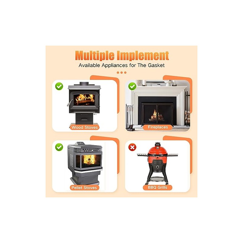 Protalwell - Junta de madera para puerta de estufa, calcomanía