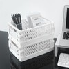 Frepea Pack of 2 Storage Baskets, Plastic Folding Boxes, Foldable
