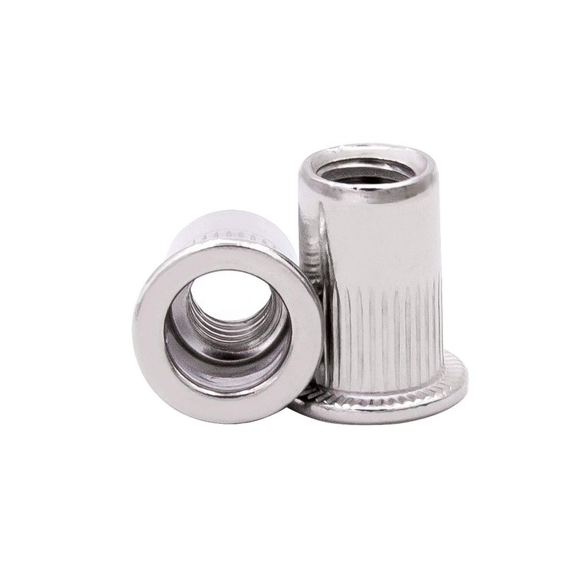 KINJOEK 100 PCS 1/4-20 Rivet Nuts, 304 Stainless Steel Threaded
