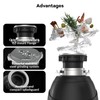 Garbage Disposal, Food Garbage Disposal with Power Cord, Stainless Steel