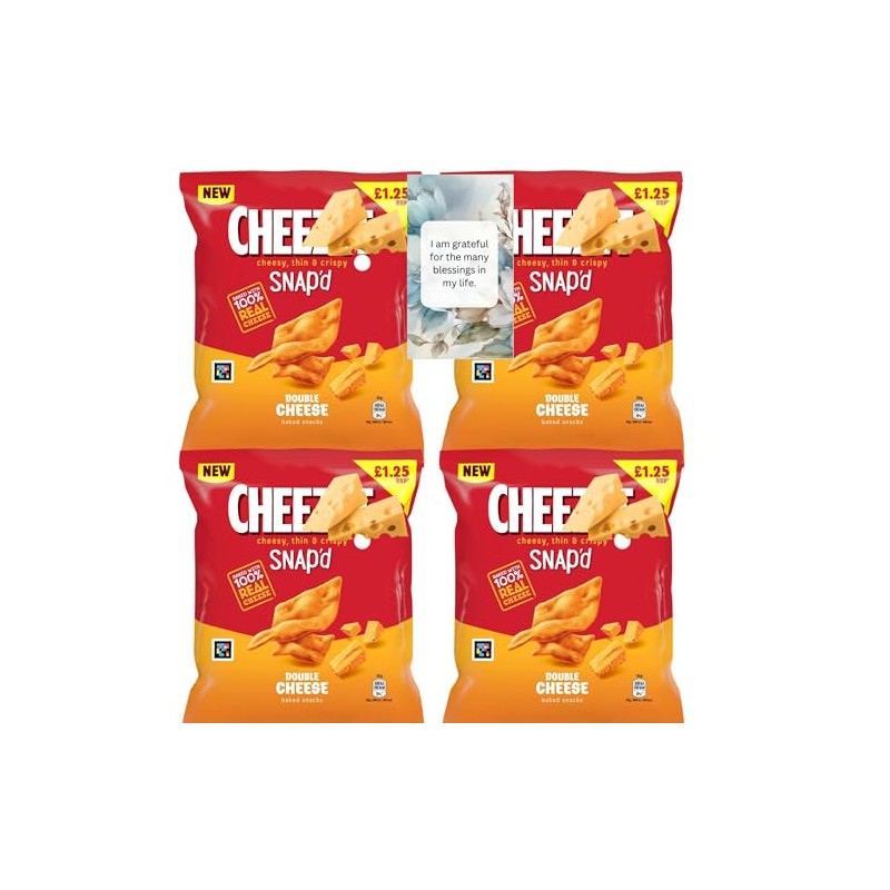 Crispy Thin Double Cheese Snack Bundle, 65g, 4 Pack -