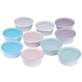 RoyalFay Piccolo Pizza Ball Box with Lid Colourful Pizza Dough Bales Ingredient Container Fermentation Box Made in the EU Pack of 10