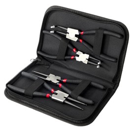Snap Ring Pliers Set, 4 Pieces 180 mm Circlip Pliers, Internal and External, Pine Automotive Tools with Fabric Bag for Ring Remover and Removal of Hoses