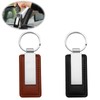 LLFYXM Leather Key Chain with Metal Key Ring,2 Pcs Stylish