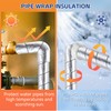 Saillong Pipe Wrap Insulation, 15 Ft Foil Backed & Natural
