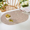 Erwin Müller Dining Placemats Pack of 2 Washable Taupe Oval