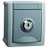 AP/FR, 1socket-outlet, abschließbar, Close 7, IP54, Grey/Dark Grey