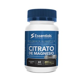 ESSENTIALS INNOVATION Citrato de magnesio 200 mg | 60 cápsulas | Essentials Innovation