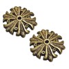 Pair of Ornate 40mm Cast Blank Brass Rosette Cover Surround Clock Long Case Finial