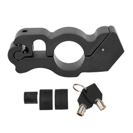 Motorcycle Lock Handlebar Grip Aluminum Protective Horn Lock for Braking SecurityBlack