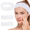 BREENHILL 100 Count Disposable Spa Facial Headbands with Convenient Closure,White