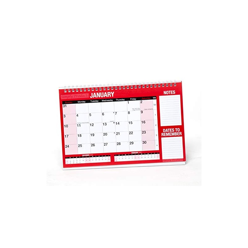 2025 Month to View Desktop Office Table Calendar/Planner (Stand Alone