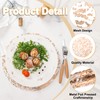 sourcing map 16Pcs Rose Gold Disposable Round Placemats, 33cm/13" Metallic