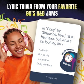 Lyric Legend 90’s R&B Music Trivia Game Collection – Expandable Multi-Deck Finish The Lyrics Party Game Set for Game Night, Families & Groups - 3 Games in One Box!