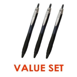 uni-ball Jetstream Extra Fine & Micro Point Click Retractable Roller Ball Pens,-Rubber Grip Type -0.38mm-Black Ink Value Set of 3