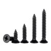 MOOPW Flat Head Wood Screws - Stainless Steel 304 Black