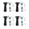 QWORK 4 Packs Rubber Hood Catch Flexible T-Handle Hasp Rubber