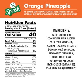 V8 Splash Orange Pineapple Flavored Juice Beverage, 64 fl oz