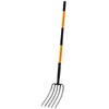 Nohovu 5 Tine Pitchfork for Gardening, Heavy Duty Pitchfork with