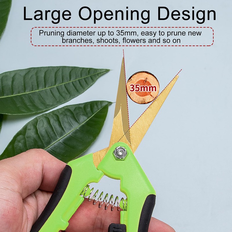 Garden Shears, Harvesting Shears (2 Pieces), Locking Handle Trimming Scissors,