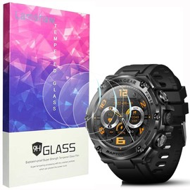 Lamshaw Raptor PRO Smartwatch Screen Protector, [3 Pack] 9H Tempered Glass Screen Protector Film Compatible for ALPHAGEAR Raptor PRO 1.58" Smartwatch (3 Pack)