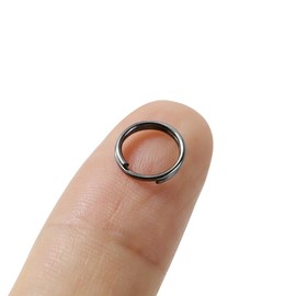 FUSSED Double Ring Key Ring Set of 100 Keychains, Double Ring, Key Chain, Key Chain Ring, Metal Fittings, Parts, Key Ring (0.3 inch (8 mm)